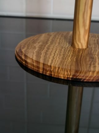 Porta rotolo carta da cucina in legno di ulivo