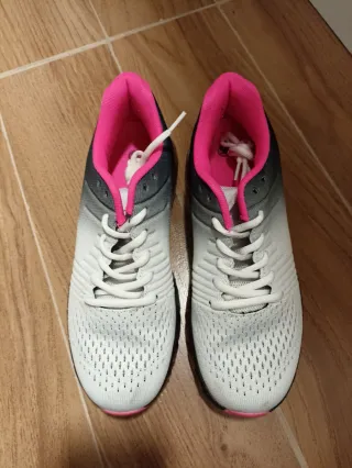 Zapatillas deportivas mujer rosa y blanco