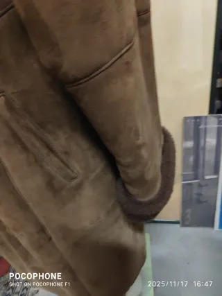 Cappotto lungo montone shearling marrone