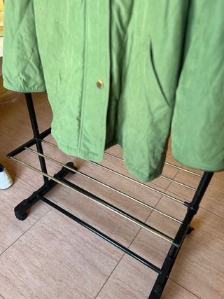 Chaquetón Vintage Verde Bordado Good Luck