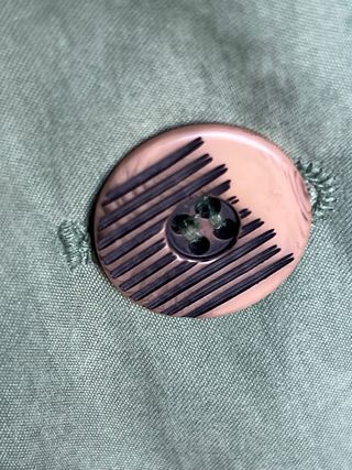 Chaquetón Vintage Verde Bordado Good Luck