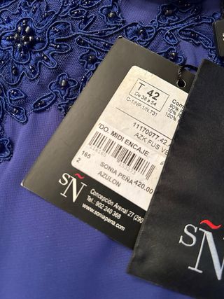 Vestido Sonia Peña Azul Talla M