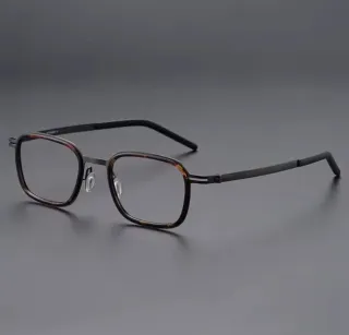 Gafas titanio de vista marrones y grises Graduadas