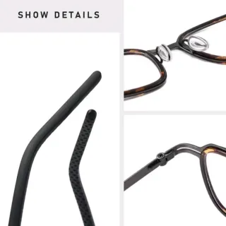 Gafas titanio de vista marrones y grises Graduadas