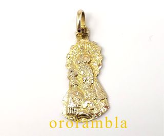 Colgante Virgen con Niño Jesús Oro 18k