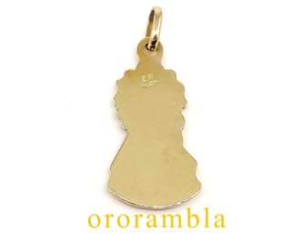 Colgante Virgen con Niño Jesús Oro 18k