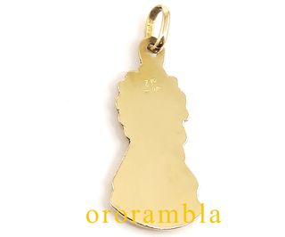 Colgante Virgen con Niño Jesús Oro 18k