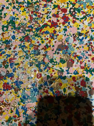 Dipinto ad olio su tela multicolore