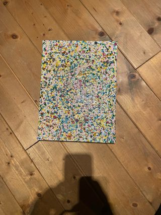 Dipinto ad olio su tela multicolore