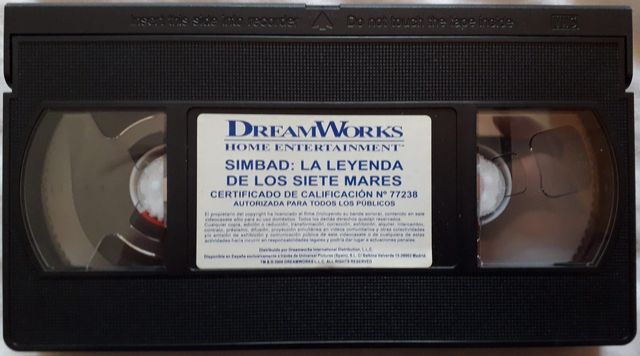 SIMBAD LA LEYENDA DE LOS 7 MARES VHS