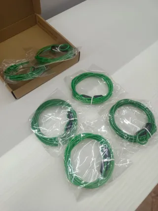 6 Cables de Seguridad Verdes