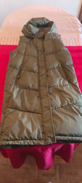 Chaleco Anorak Largo Verde Militar