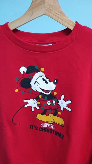 Sudadera Mickey Mouse Navidad Roja