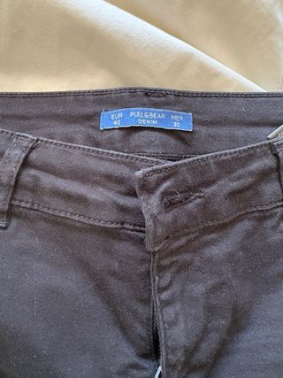 Pull and Bear Vaqueros Negros Talla 40