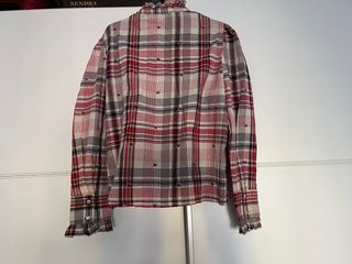 Camisa cuadros mujer Zara con bordados