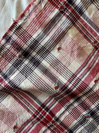 Camisa cuadros mujer Zara con bordados