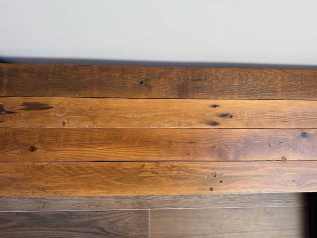 Banco madera maciza y metal