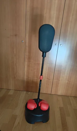 Kit Punching Ball + Guantes Boxeo Rojos