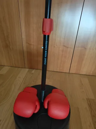 Kit Punching Ball + Guantes Boxeo Rojos