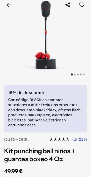 Kit Punching Ball + Guantes Boxeo Rojos