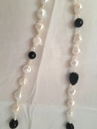 Collar Perlas Cultivadas y Ónix