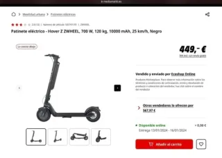 PATINETE ELECTRICO 700W A ESTRENAR!