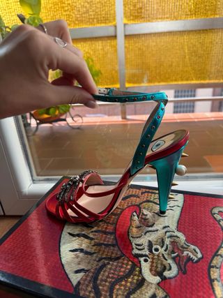 Gucci Wangy Jeweled Sandal