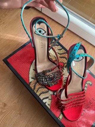 Gucci Wangy Jeweled Sandal