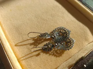 Pendientes Plata Ley Filigrana Corazón