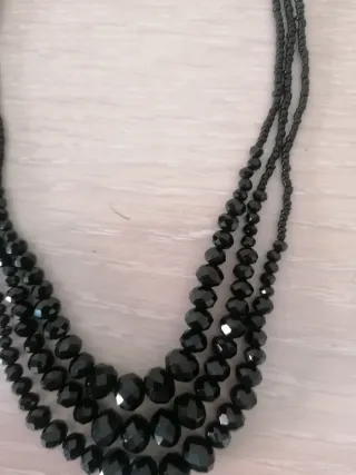 Collar tres vueltas Negro