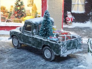 Diorama Natalizio Land Rover 109 Pick Up 1/43
