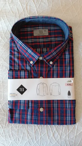 Camisa cuadros TEX / Talla XXL / SIN USO