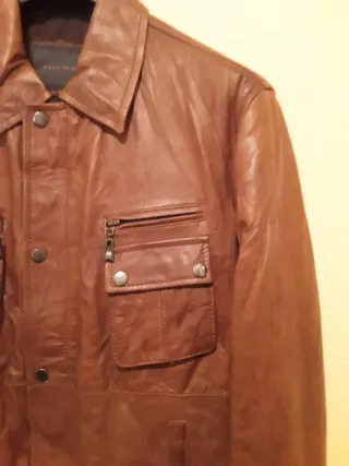 Chaqueta de cuero auténtico