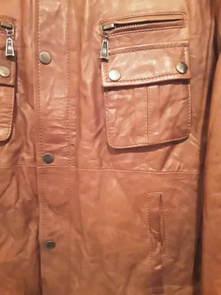 Chaqueta de cuero auténtico