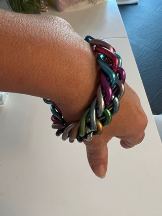 Braccialetto metallo multicolore