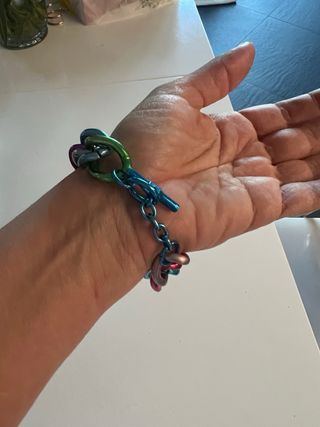 Braccialetto metallo multicolore