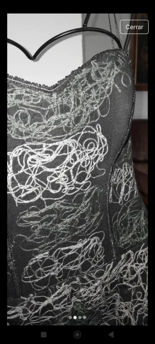 Vestido negro y verde