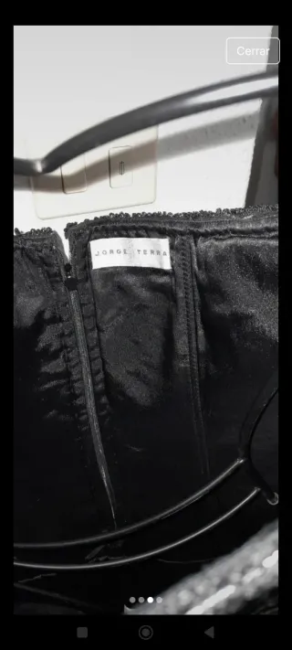 Vestido negro y verde