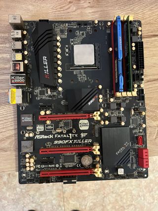 Placa Base ASRock 990FX Killer, 16GB De RAM y CPU