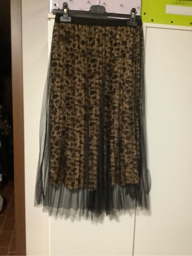 Gonna lunga animalier tulle Tg S/M (Italy)