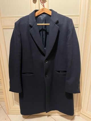 Cappotto monopetto blu scuro