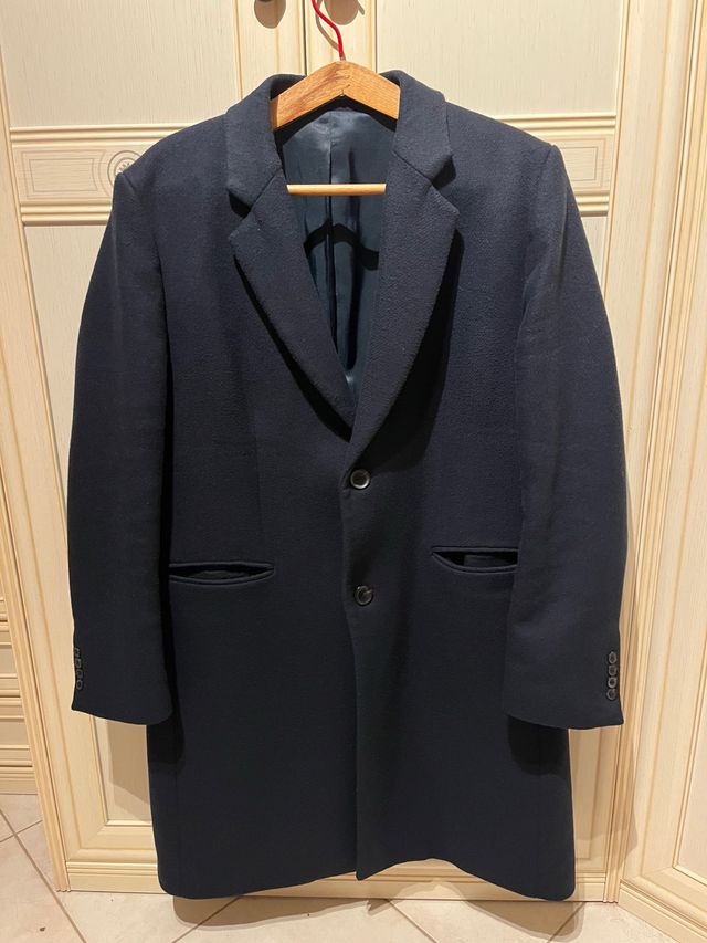 Cappotto monopetto blu scuro