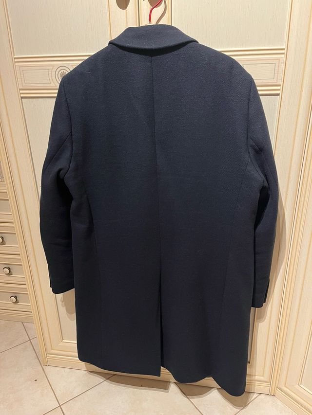 Cappotto monopetto blu scuro