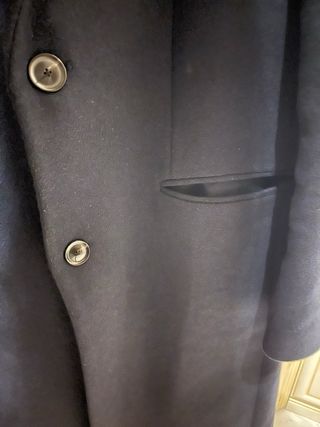 Cappotto monopetto blu scuro