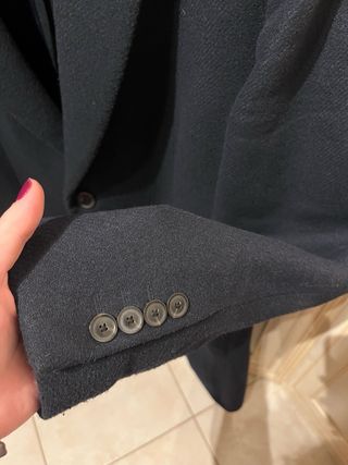 Cappotto monopetto blu scuro