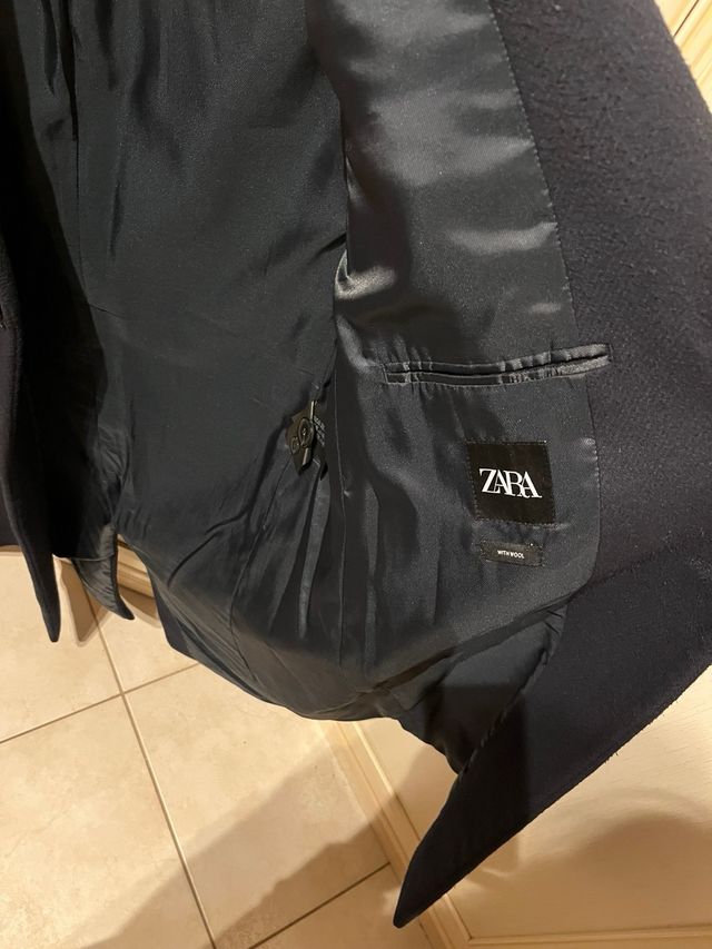 Cappotto monopetto blu scuro