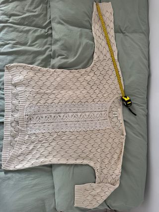 Jersey H&M Encaje Crema Talla M