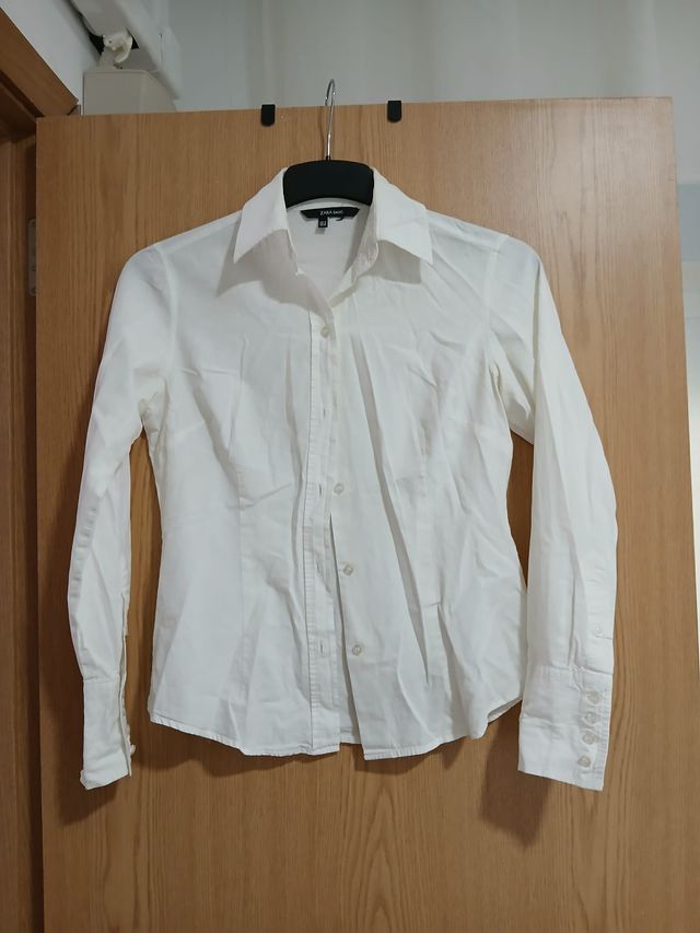 Camisa Zara Basic Blanca Talla M