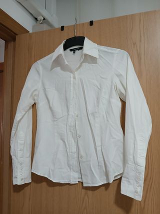 Camisa Zara Basic Blanca Talla M