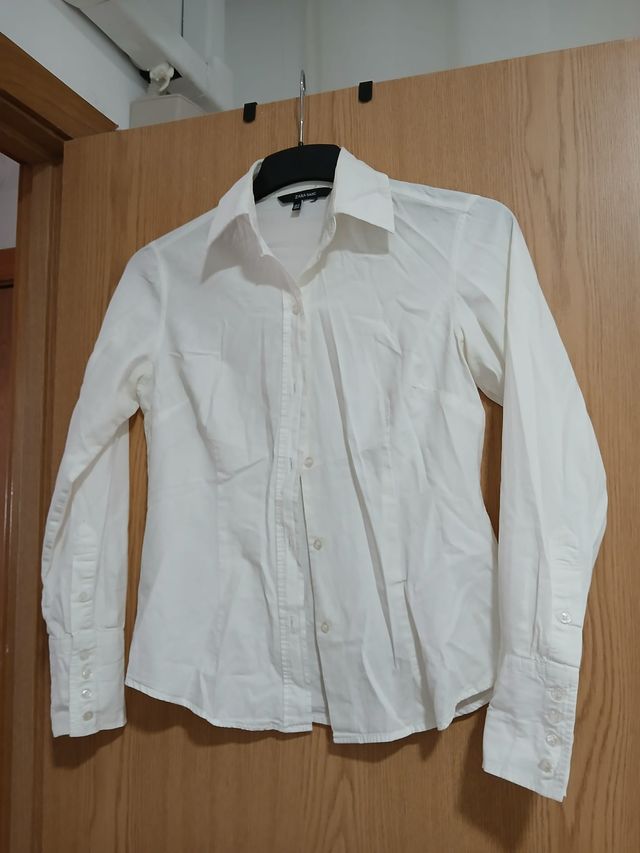 Camisa Zara Basic Blanca Talla M